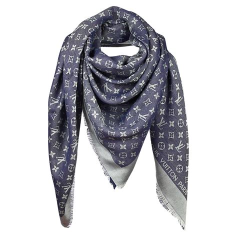 lv denim monogram scarf|louis vuitton headscarf.